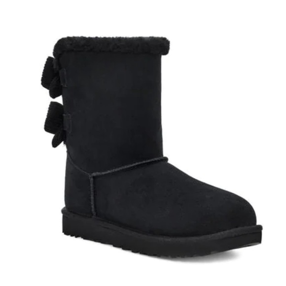 UGG | Bailey Corduroy Bow Boots Black Size 6 NEW - Picture 15 of 16
